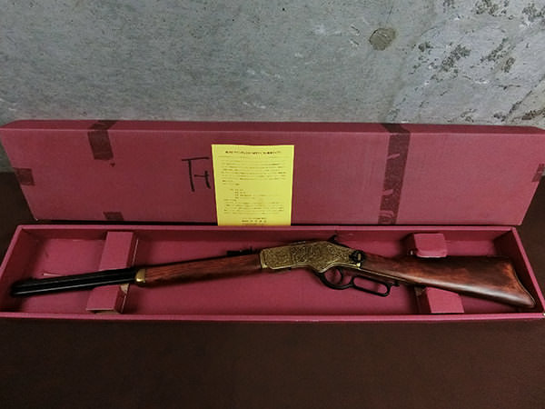 オーダーDENIX ウインチェスター M73 ライフル 装飾銃 イングレーブ モデルガン デニックス 彫刻 レプリカ ゴールド A802 モデルガン