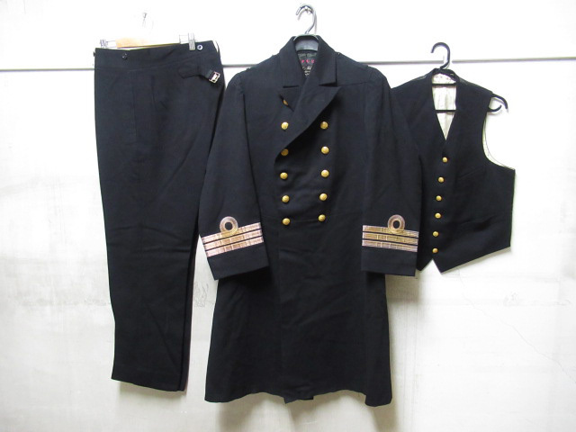 旧日本軍 海軍中佐 軍服 実物 当時物 フロックコート ボトムス ベスト