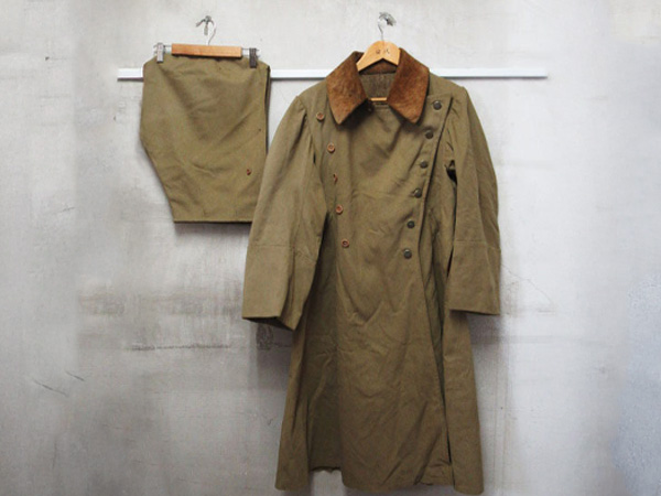 軍服 防寒 軍服コート 旧日本軍 フード付き 軍隊物 当時物