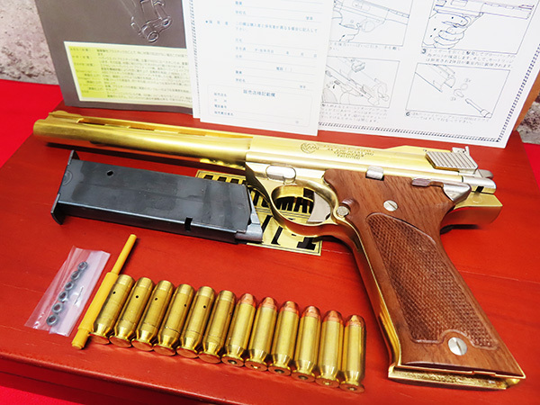 SMG刻印あり Marushin マルシン 44AUTOMAG CLINT-1 オートマグ クリントワン 木製グリップ モデルガン 木箱ケース付き