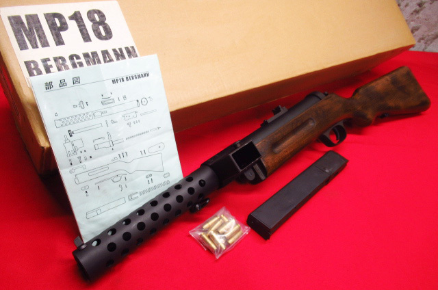 未発火 SMGあり CAW クラフトアップルワークス MP18 BERGMANN ベルグマン 発火モデル 木製ストック モデルガン