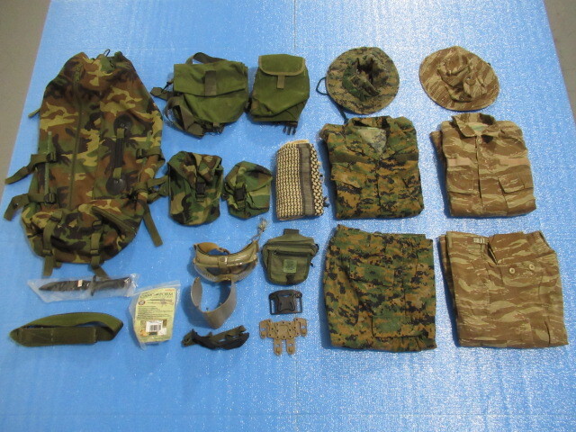 ミリタリー用品 まとめ シャツ / ズボン / ハット / リュック / ミリタリーバック / ゴーグル / マスク など 現状品 サバゲー