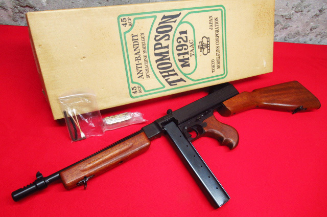 未発火 SMG刻印あり MGC M1921 THOMPSON トンプソン TAAC .45ACP サブマシンガン 木製ストック 金属製モデルガン