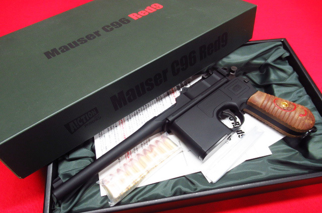 未使用 SPG刻印あり A!CTION アクション Mauser C96 Red9 レッドナイン Matte Black マットブラック モデルガン