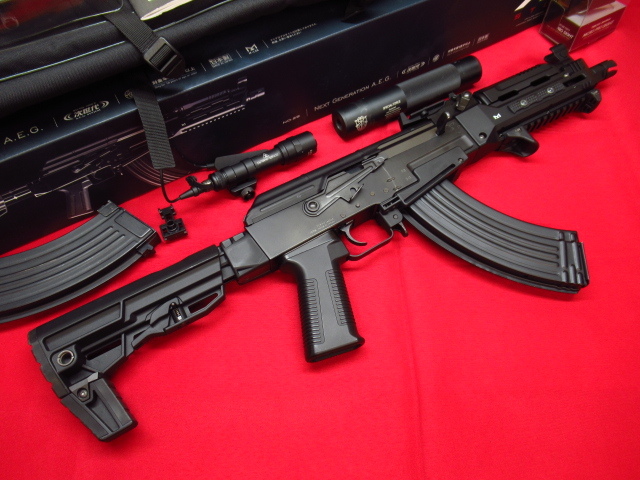 TOKYO MARUI 東京マルイ AK STORM AKストーム マガジン ドットサイト タクティカルライト 収納ケース付き 次世代電動ガン